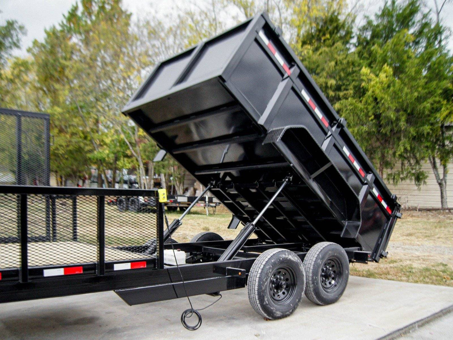 7x20 Hybrid Dump Utility Trailer with 3ft Sides Equipment (2) 7K Axles image 4
