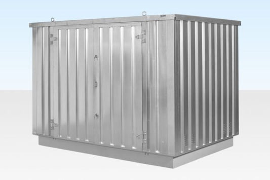 4M X 2.1M Flat Pack Container Store – Galvanised image 0
