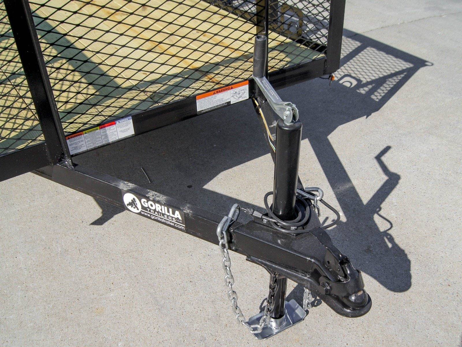 5x8 Straight Deck Utility Trailer with 2ft Mesh Side 3500lb Axle image 7