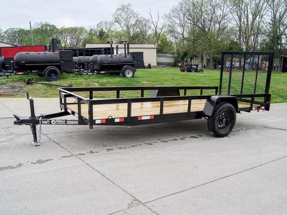 5x14 Straight Deck Utility Trailer Tall Gate 3,500lb Axle image 0