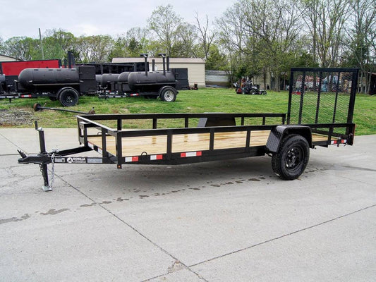 5x14 Straight Deck Utility Trailer Tall Gate 3,500lb Axle image 0