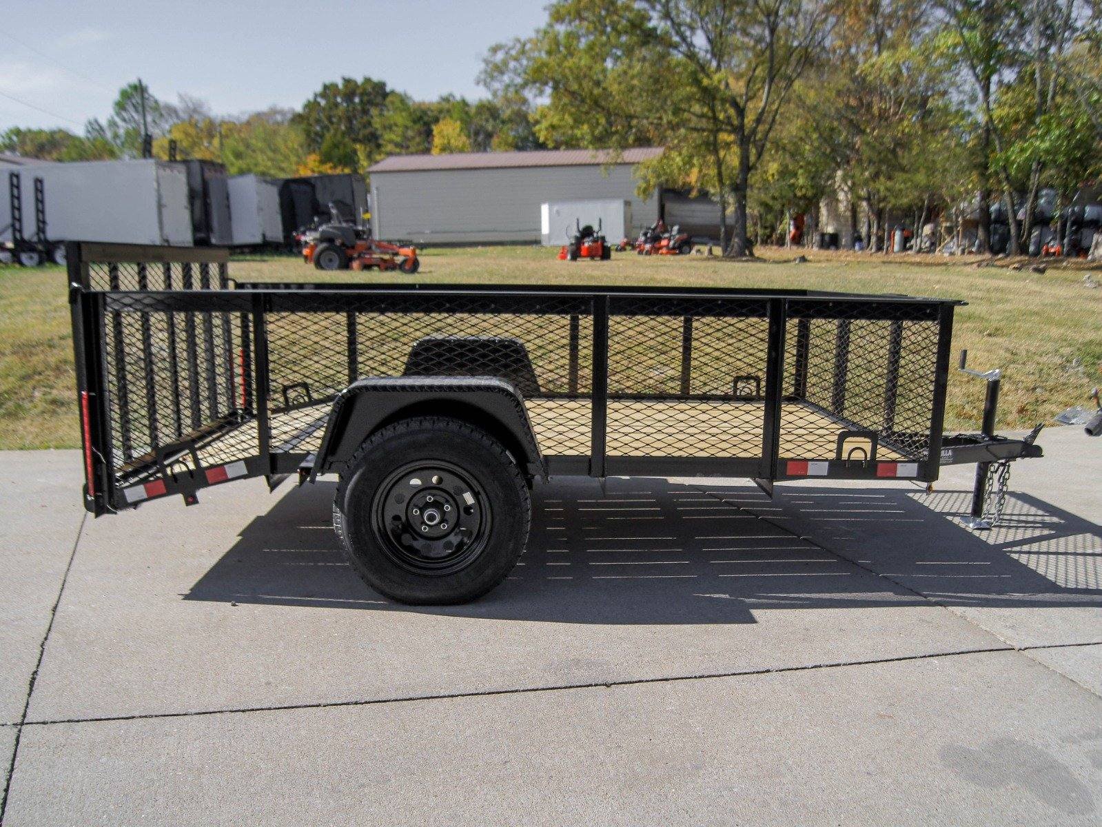 6.4x10 Dovetail Utility Trailer with 2ft Mesh Sides 3,500lb Axle image 2