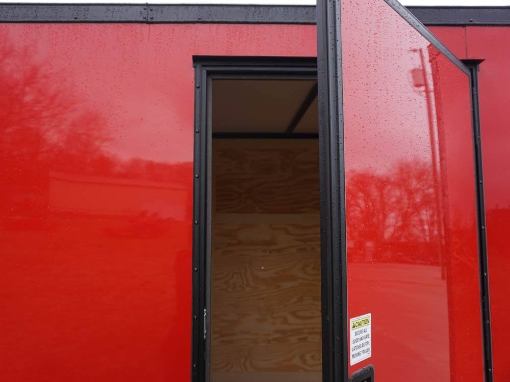 6x12 Enclosed Trailer Red V-Nose Blackout Package 3,500lb Axle Storage image 11