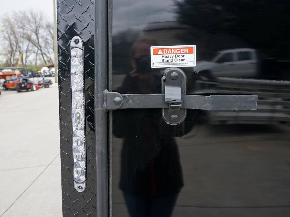 7x12 Enclosed Trailer Black V-Nose Blackout Package 3,500lb Axle Storage image 14