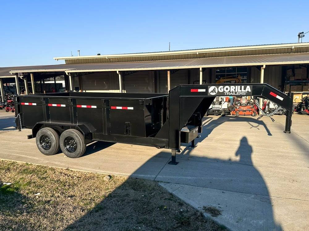 7x14 Gorilla Telescopic Gooseneck IBeam Dump Trailer 3ft Sides (2) 7K Axles image 7