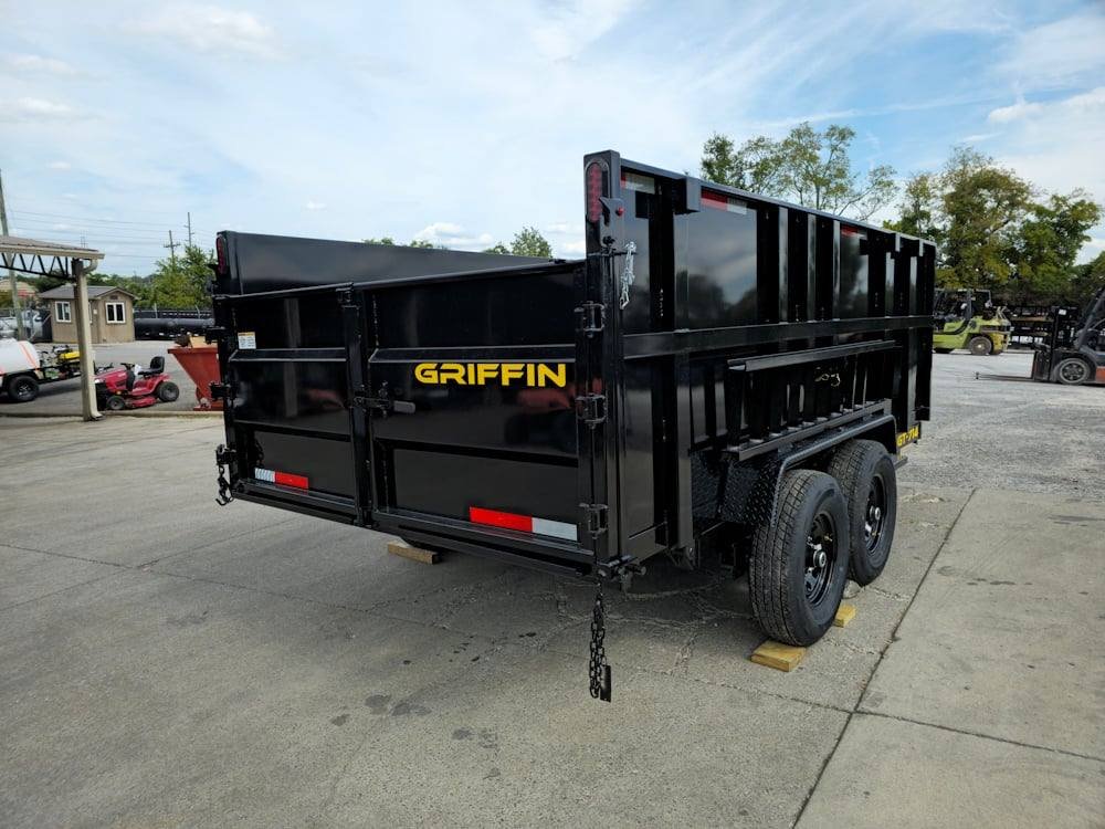 7x14 Hydraulic Dump Trailer with 4ft Sides (2) 7K Axles image 7