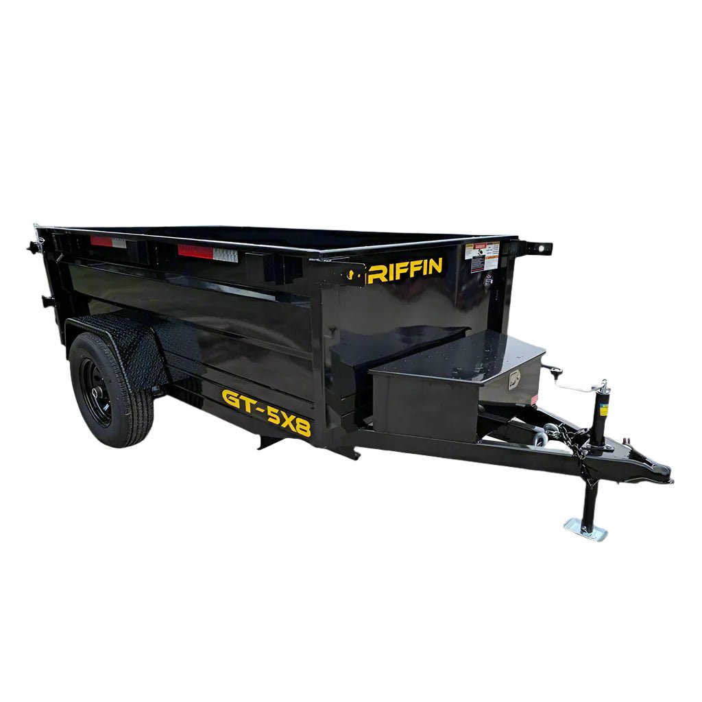 5x8 Hydraulic Dump Trailer 24" Sides 5,200lb Axle with Brake image 0