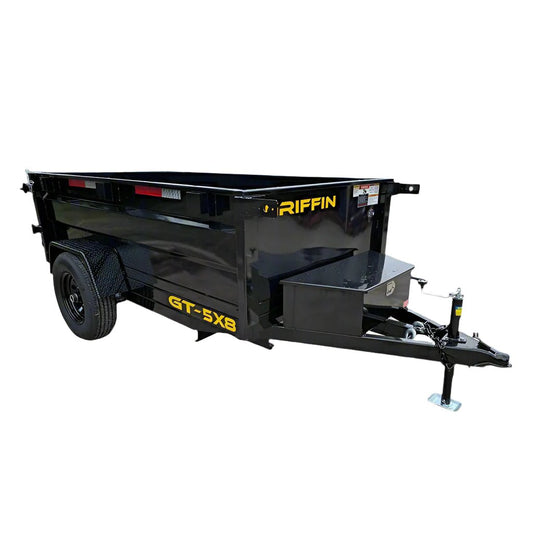 5x8 Hydraulic Dump Trailer 24" Sides 5,200lb Axle with Brake image 0