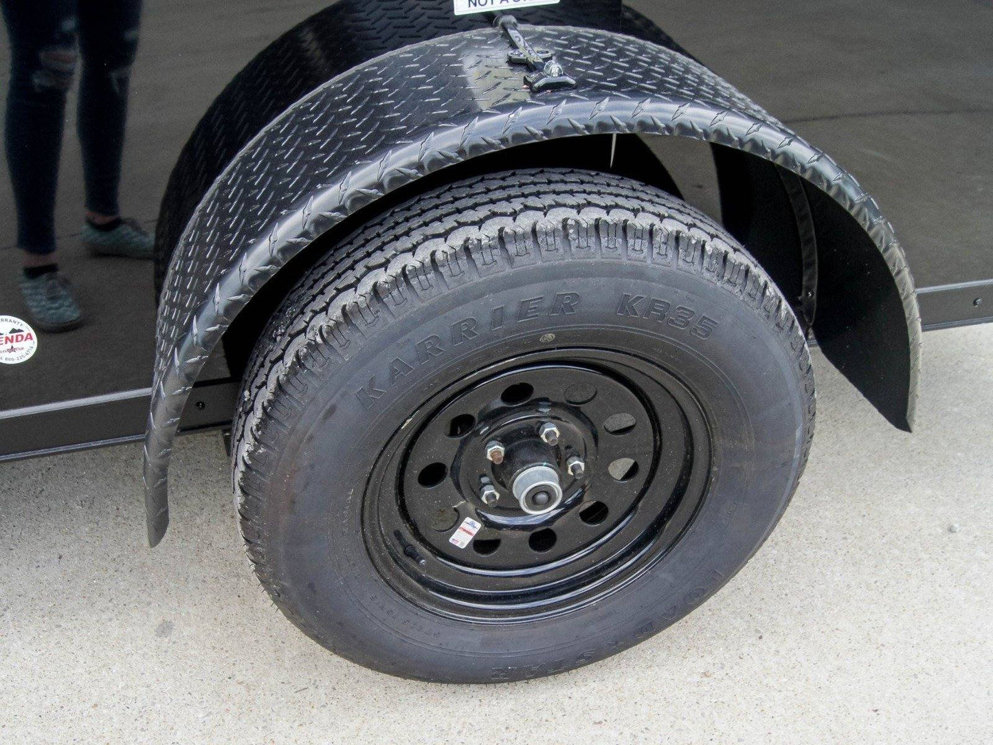 6x12 Enclosed Trailer Black V-Nose Blackout Package 3,500lb Axle Storage image 8