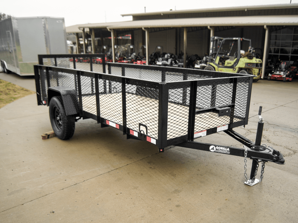 5x12 Dovetail Utility Trailer with 2ft Mesh Sides 3,500lb Axle image 6