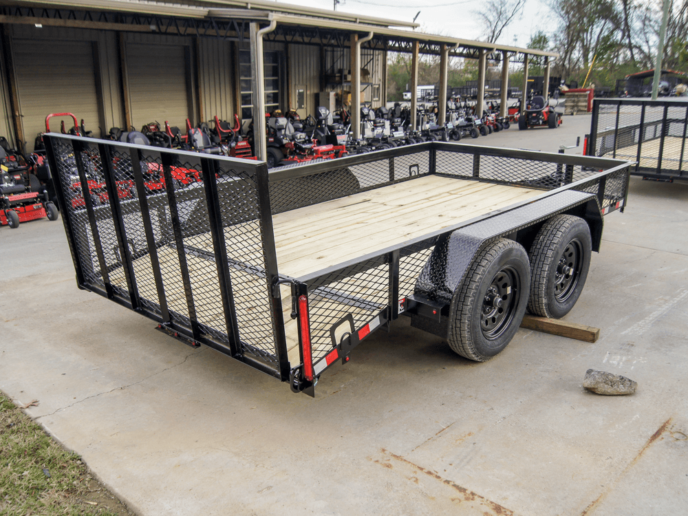 6.4x12 Dovetail Utility Trailer with 1ft Mesh Sides (2) 3,500lb Axles image 4