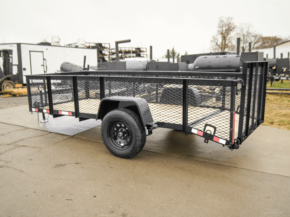 5x12 Dovetail Utility Trailer with 2ft Mesh Sides 3,500lb Axle image 3