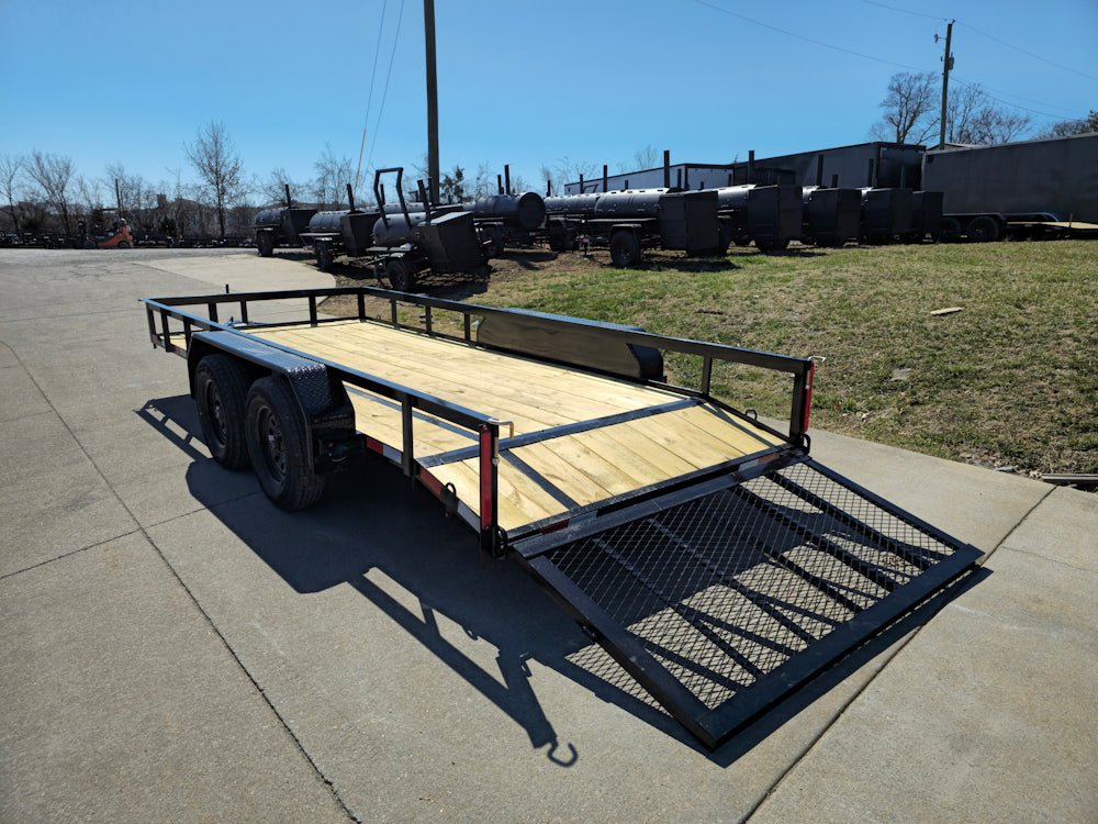 6'4" x 16 Utility Trailer Double Axle Dovetail With Gate Powder Coated (2) 3500lb Axles image 6
