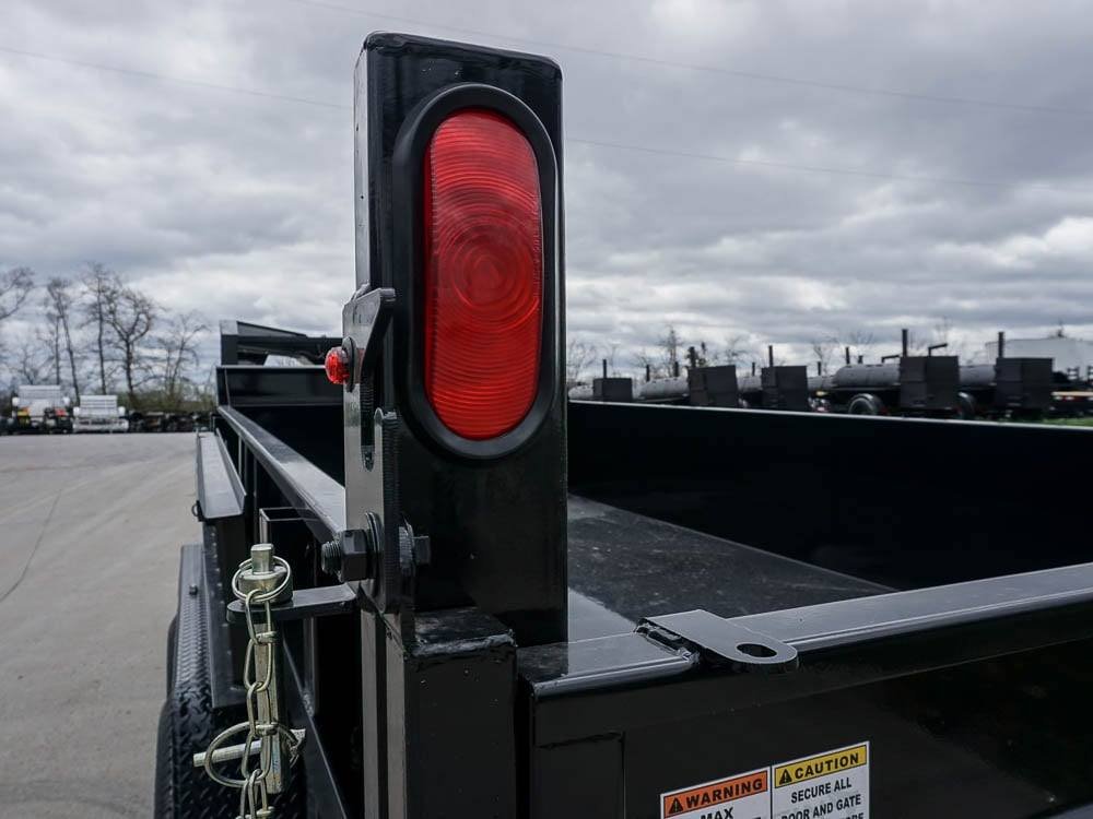 Hydraulic 7'x16' 2ft Side Gooseneck Dump Trailer (2) 7K Axles image 15