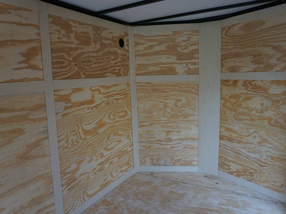 6x12 Enclosed Trailer Red V-Nose Blackout Package 3,500lb Axle Storage image 20