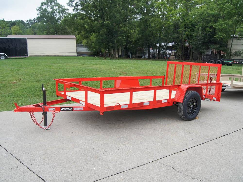 6'4" x 12 Powder Coated Dovetail Utility Trailer 3500lb Axle Powder Coated image 2