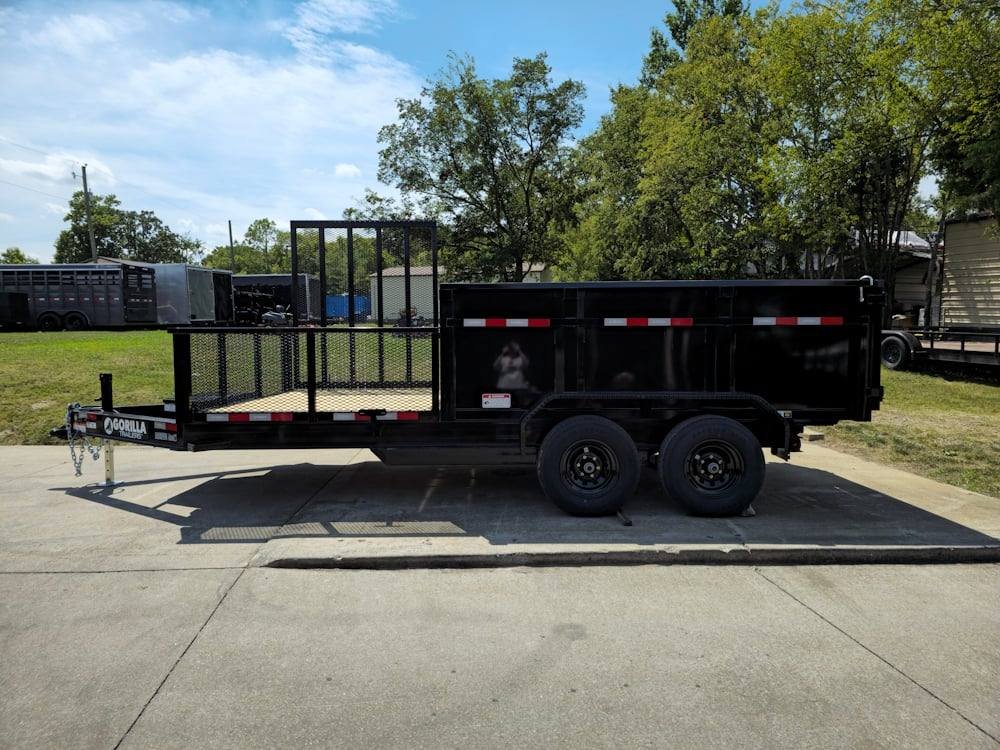 7x16 IBeam Hybrid Hydraulic Dump Trailer with 3ft Sides (2) 6K Axles image 3