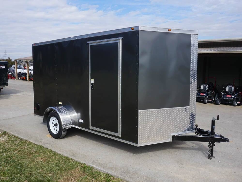 7x12 Enclosed Charcoal Trailer with Silver ATP 3500lb Axle Storage image 7