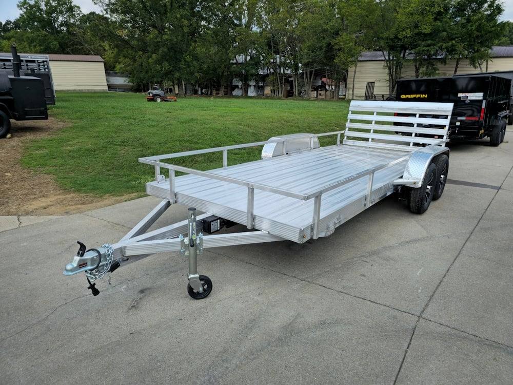 6.4' x 16' All Aluminum Utility Trailer Dual Axle Straight Deck image 2