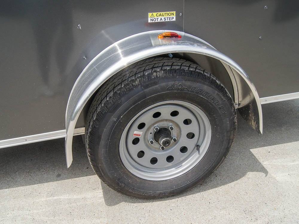 7x12 Charcoal V-Nose Custom Enclosed Trailer 3500lb Axle with Brake Storage image 11