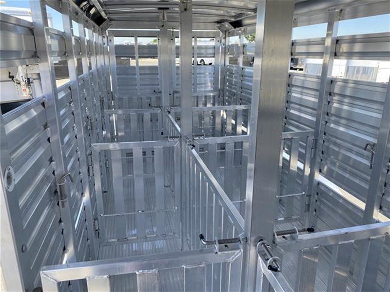 2024 Exiss Exhibitor Mini 615 Bumper Pull Stock Trailer, 8 pens image 7