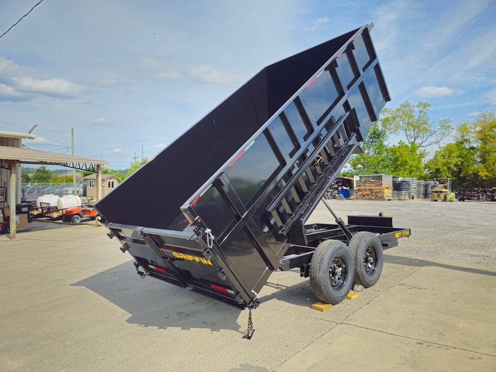 7x14 Hydraulic Dump Trailer with 4ft Sides (2) 7K Axles image 15