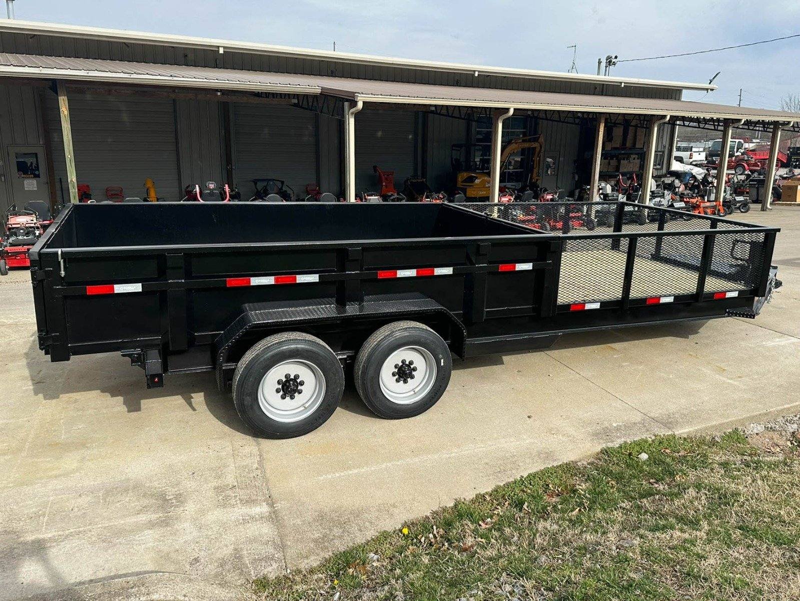 7x20 Hybrid Utility Dump Trailer 2ft Sides with Box (2) 7K Axles No Side Gate image 8