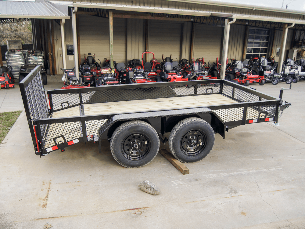 6.4x12 Dovetail Utility Trailer with 1ft Mesh Sides (2) 3,500lb Axles image 5