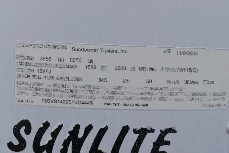 2005 Sundowner Sunlite 2 Horse Trailer image 6