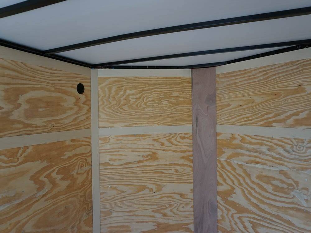 7x12 Enclosed Trailer Red V-Nose Blackout Package 3,500lb Axle Storage image 17