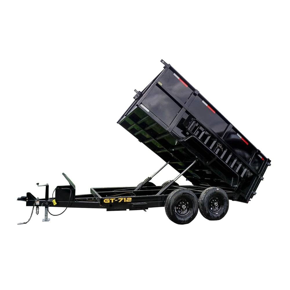 7x12 Hydraulic Dump Trailer with 4ft Sides (2) 7K Axles image 0