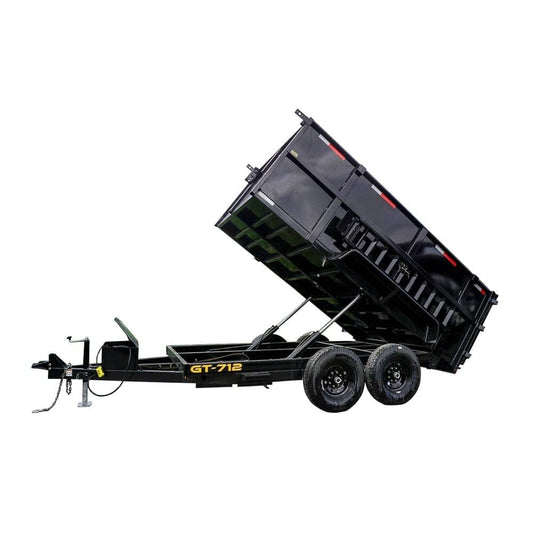 7x12 Hydraulic Dump Trailer with 4ft Sides (2) 7K Axles image 0