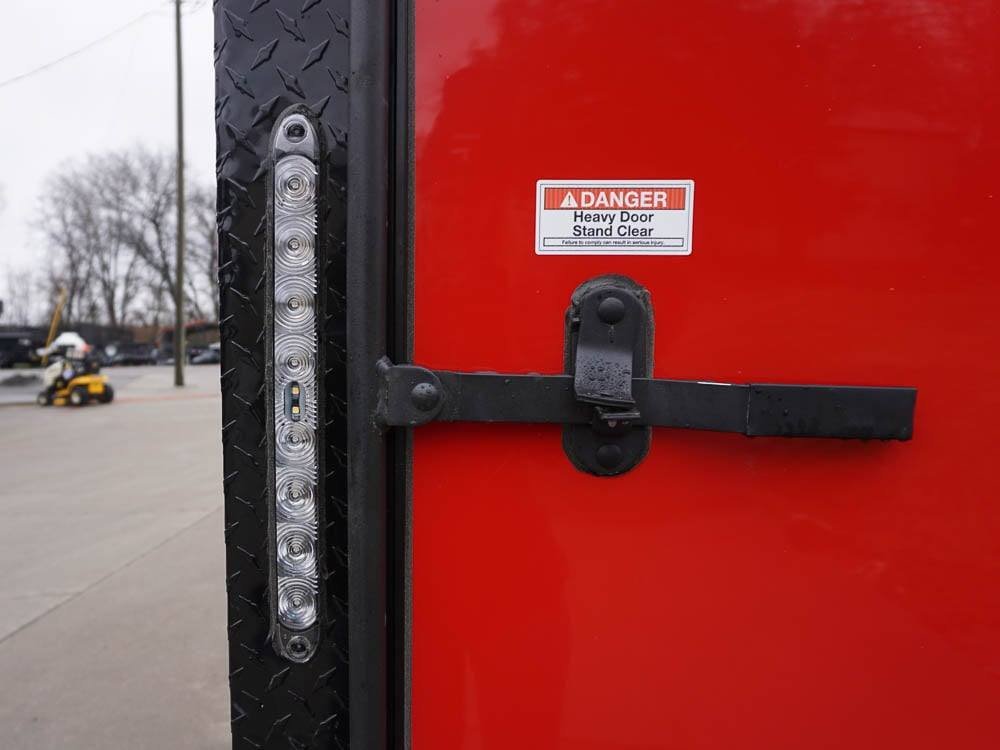 6x12 Enclosed Trailer Red V-Nose Blackout Package 3,500lb Axle Storage image 9