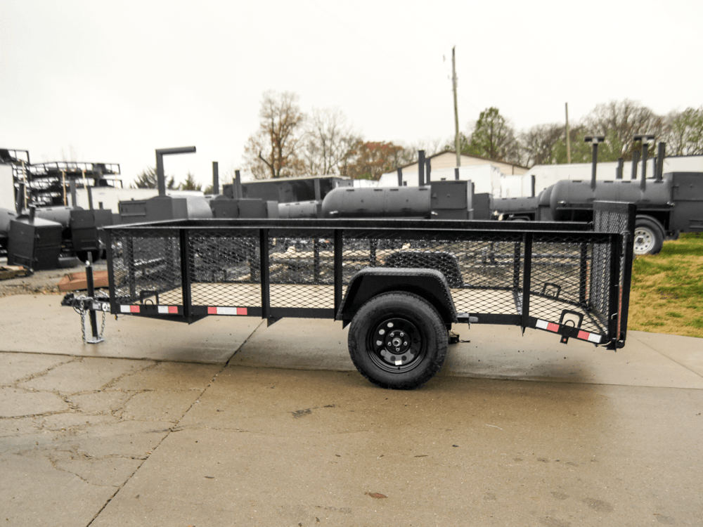 5x12 Dovetail Utility Trailer with 2ft Mesh Sides 3,500lb Axle image 2