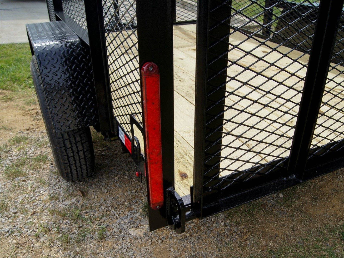 5x8 Straight Deck Utility Trailer with 4ft Mesh Side 3500lb Axle image 8