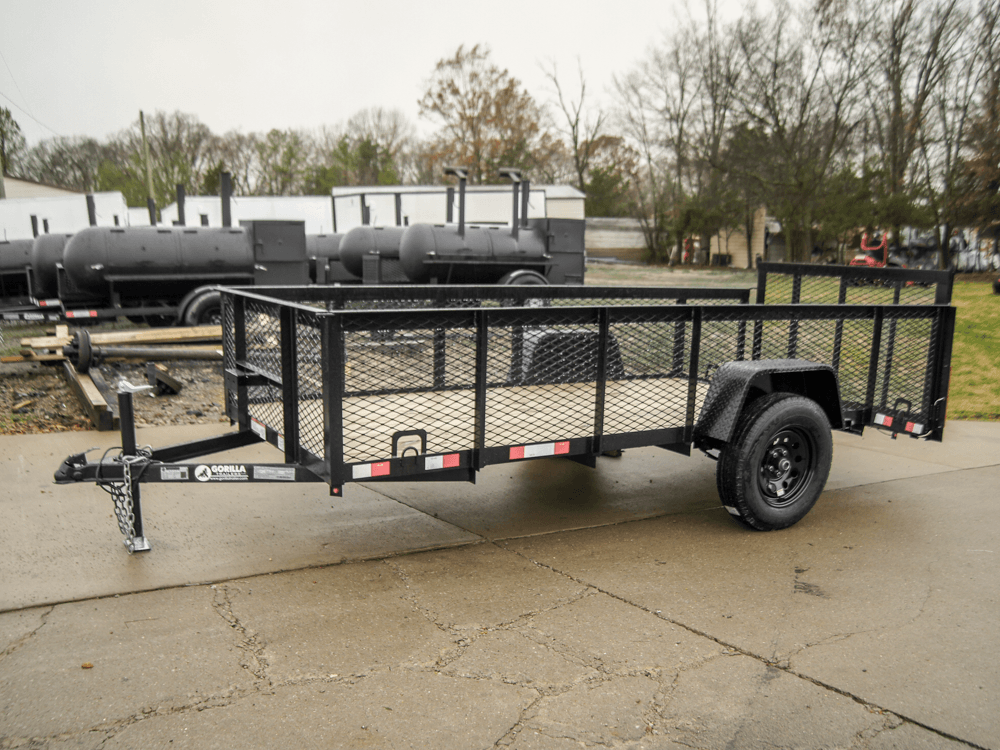 5x12 Dovetail Utility Trailer with 2ft Mesh Sides 3,500lb Axle image 0