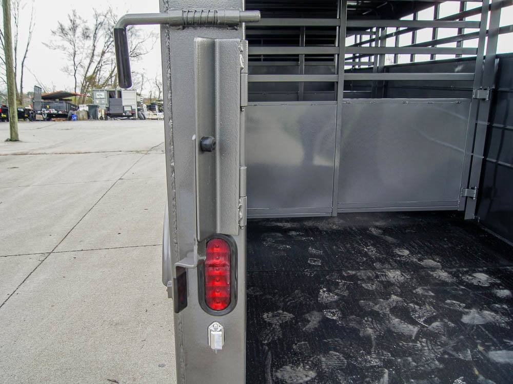 24ft Charcoal Gooseneck Livestock Trailer with Padded Floors (2) 7K Axles image 9
