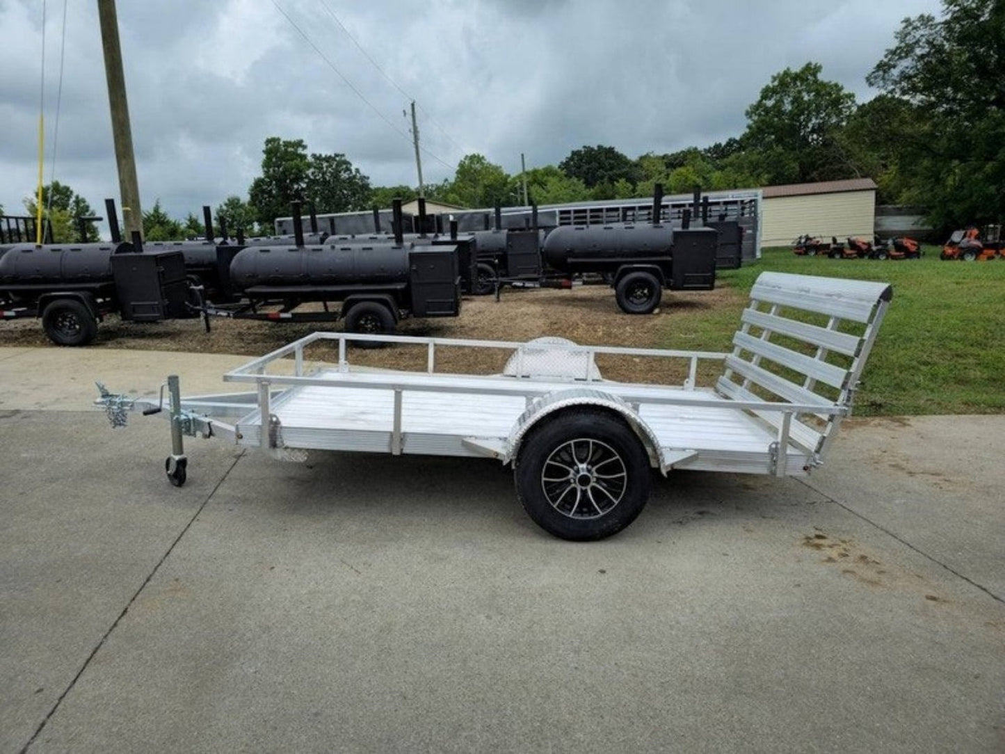 5' x 10' Aluminum Utility Trailer W Gate and Mag Wheels 3500lb Axle image 1