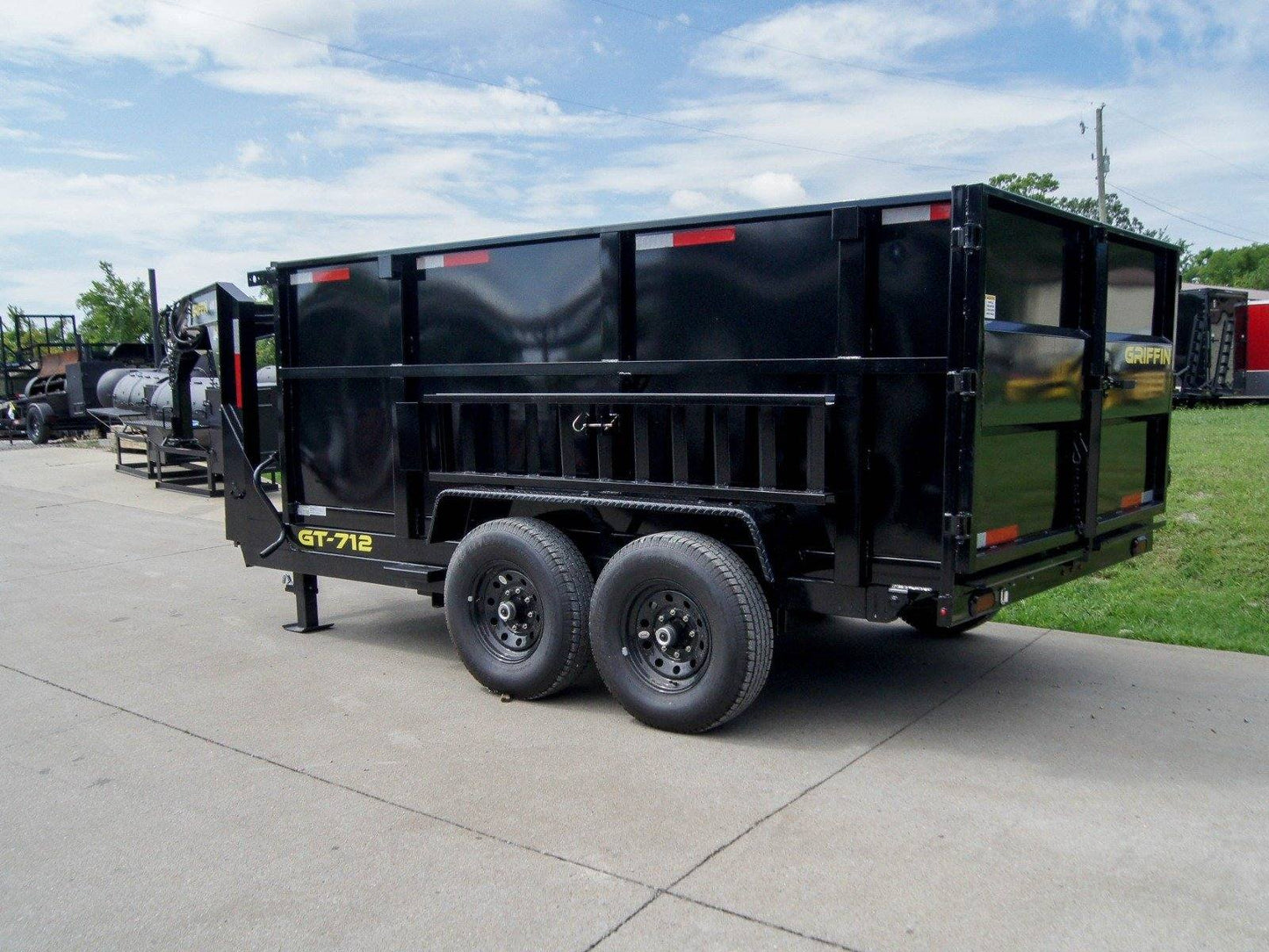 7x12 Gooseneck Hydraulic Dump Trailer with 4ft Side (2) 6K Axles image 4