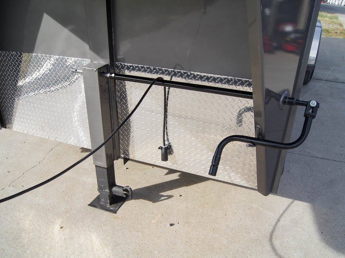 24ft Charcoal Gooseneck Livestock Trailer with Padded Floors (2) 7K Axles image 18