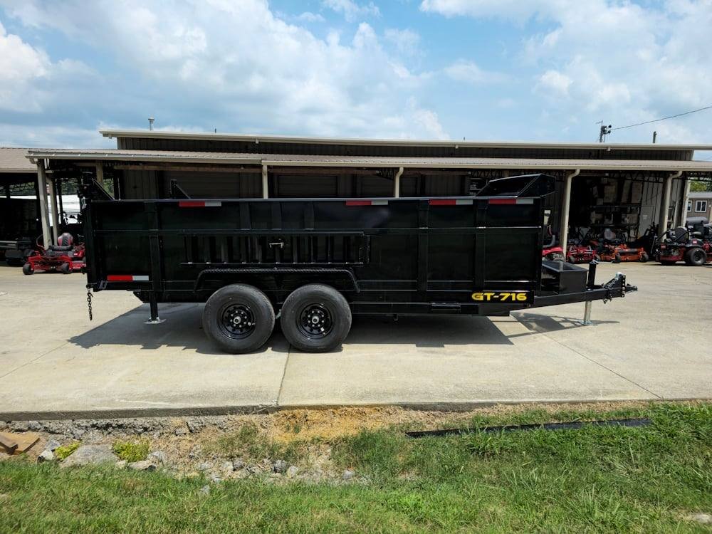 7x16 Hydraulic Dump Trailer with 3ft Sides (2) 7K Axles image 7