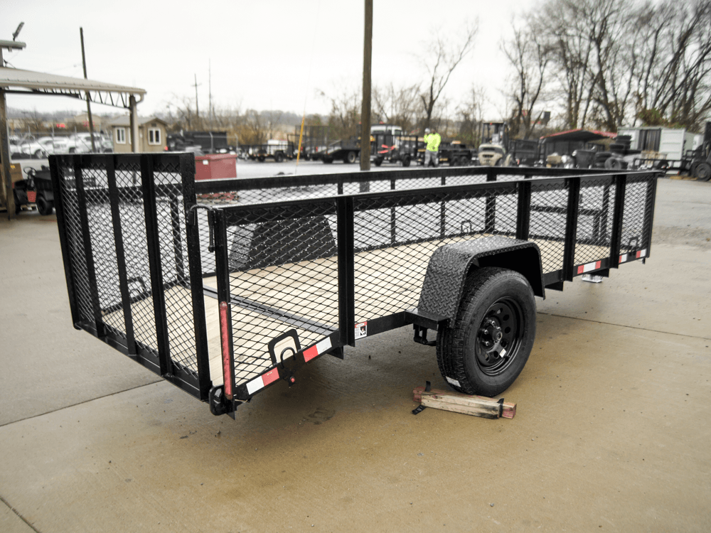 5x12 Dovetail Utility Trailer with 2ft Mesh Sides 3,500lb Axle image 5