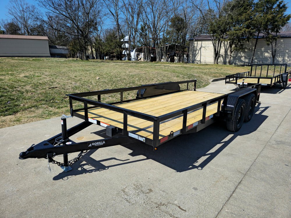6'4" x 16 Utility Trailer Double Axle Dovetail With Gate Powder Coated (2) 3500lb Axles image 19