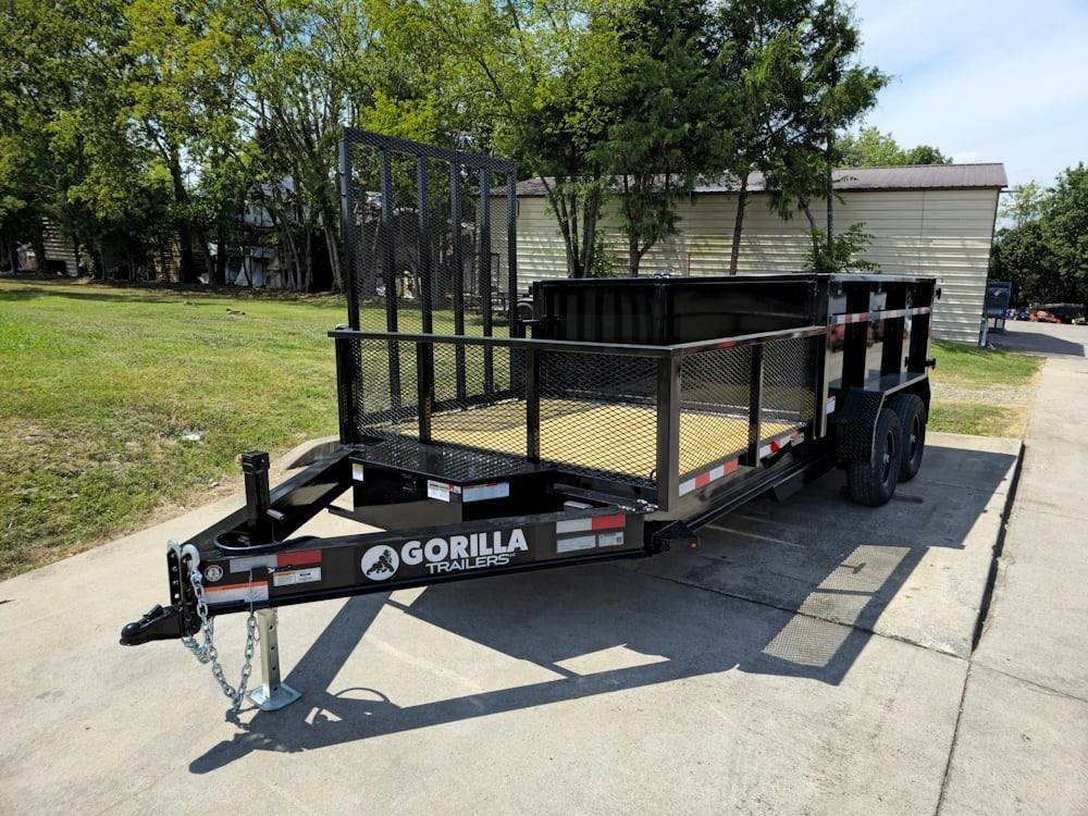 7x16 IBeam Hybrid Hydraulic Dump Trailer with 3ft Sides (2) 6K Axles image 2