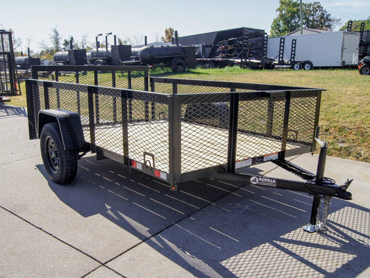 6.4x10 Dovetail Utility Trailer with 2ft Mesh Sides 3,500lb Axle image 0