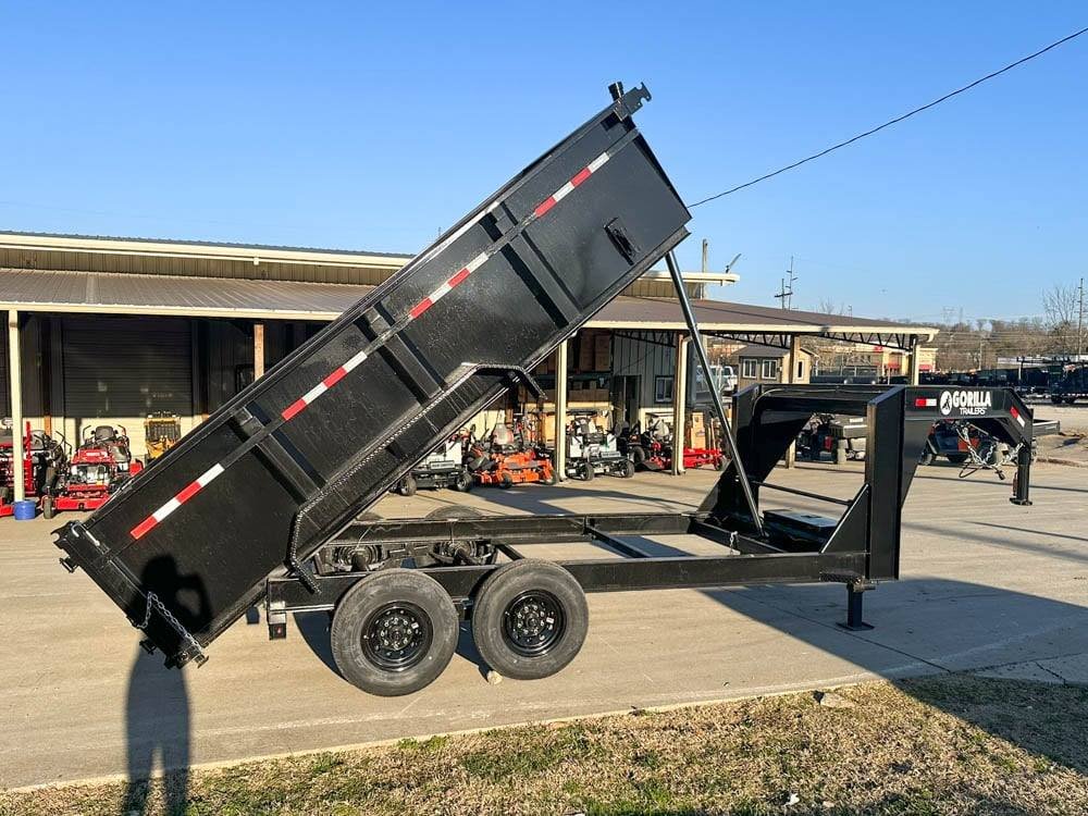 7x14 Gorilla Telescopic Gooseneck IBeam Dump Trailer 3ft Sides (2) 7K Axles image 15