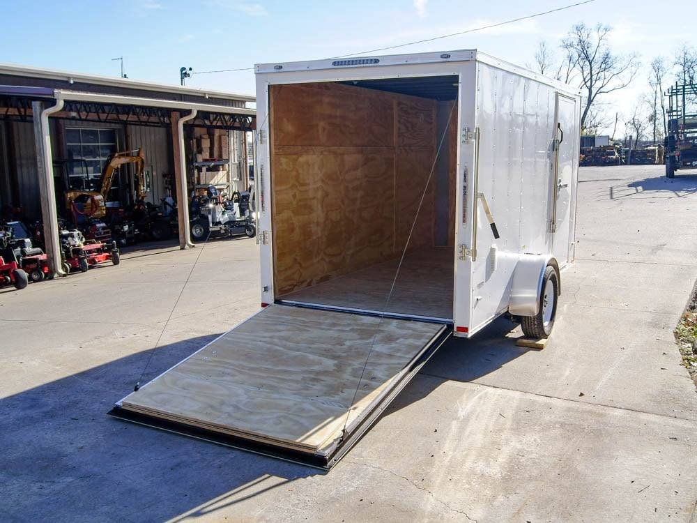 6x12 Flat Nose White Enclosed Trailer 3,500lb Axle image 17