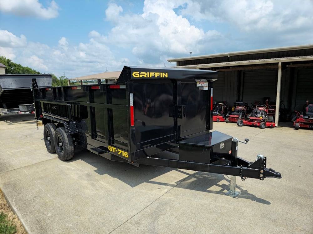 7x16 Hydraulic Dump Trailer with 3ft Sides (2) 7K Axles image 8