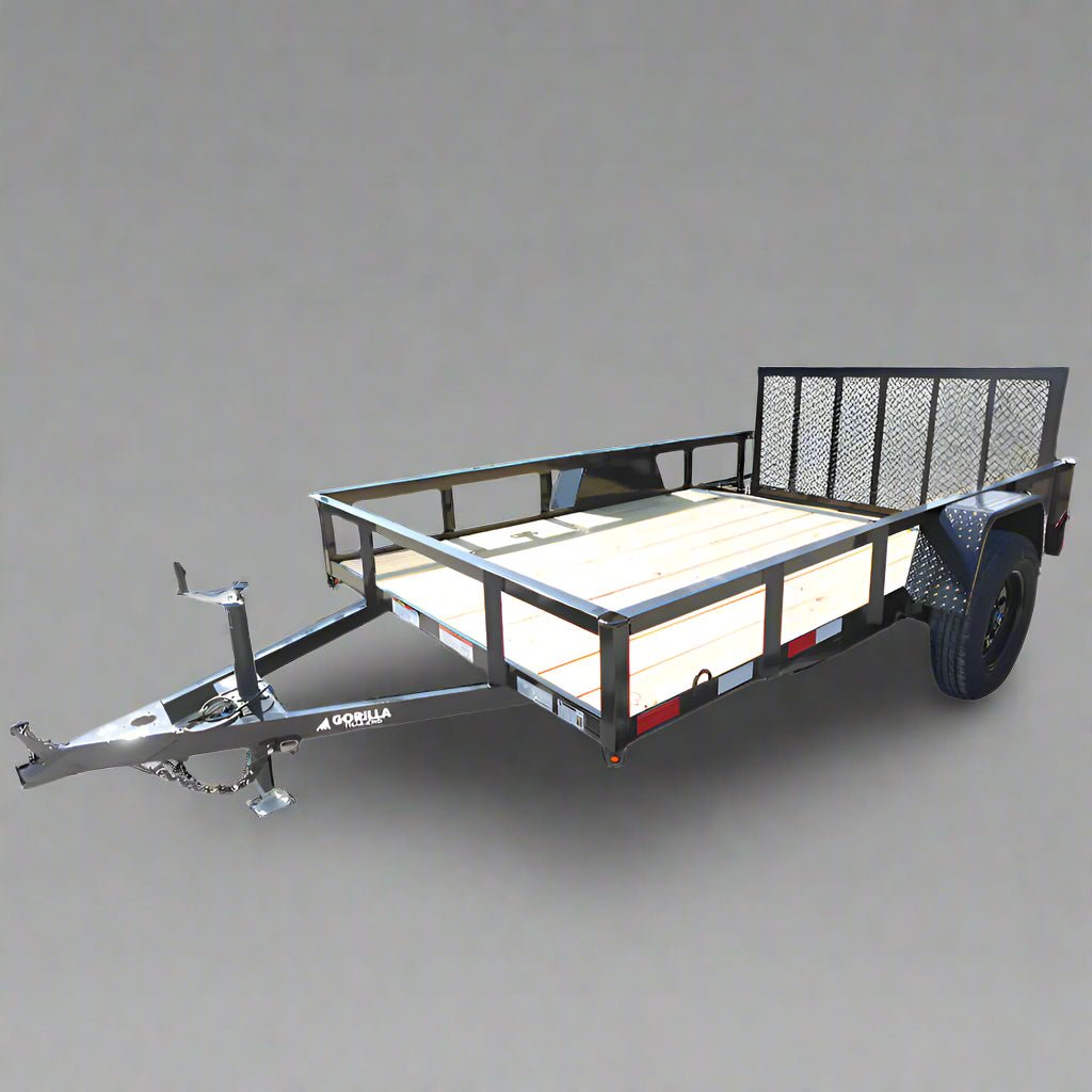 6' 4" x 10 Utility Trailer Dovetail Powder Coated 3,500lb Axle image 0