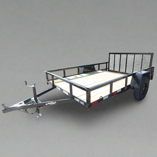 6' 4" x 10 Utility Trailer Dovetail Powder Coated 3,500lb Axle image 0